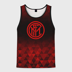 Майка-безрукавка мужская Inter red poly, цвет: 3D-черный