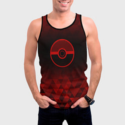 Майка-безрукавка мужская Pokemon red poly, цвет: 3D-черный — фото 2