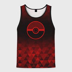 Майка-безрукавка мужская Pokemon red poly, цвет: 3D-черный