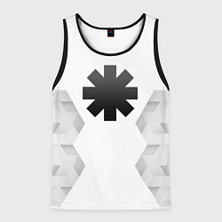 Майка-безрукавка мужская Red Hot Chili Peppers white poly, цвет: 3D-черный