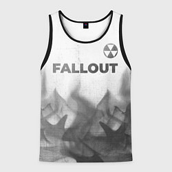 Майка-безрукавка мужская Fallout - white gradient посередине, цвет: 3D-черный