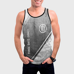 Майка-безрукавка мужская Three Days Grace - grey gradient вертикально, цвет: 3D-черный — фото 2