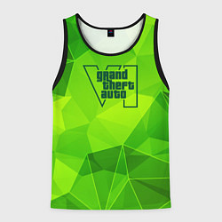 Майка-безрукавка мужская GTA6 green poly, цвет: 3D-черный