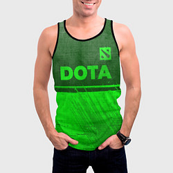 Майка-безрукавка мужская Dota - green gradient посередине, цвет: 3D-черный — фото 2