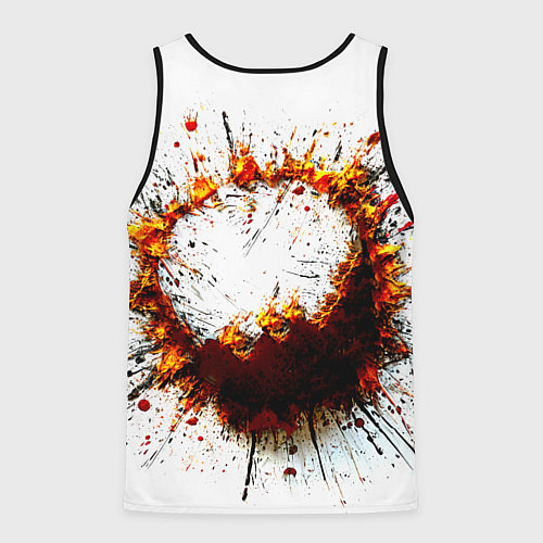 Мужская майка без рукавов Футбольный мяч на белом / 3D-Черный – фото 2