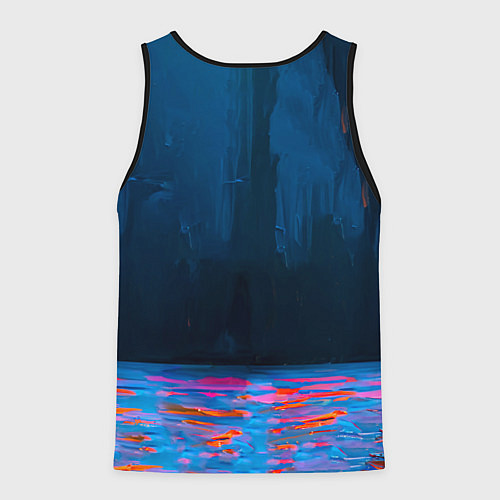 Мужская майка без рукавов Маска голкипера / 3D-Черный – фото 2