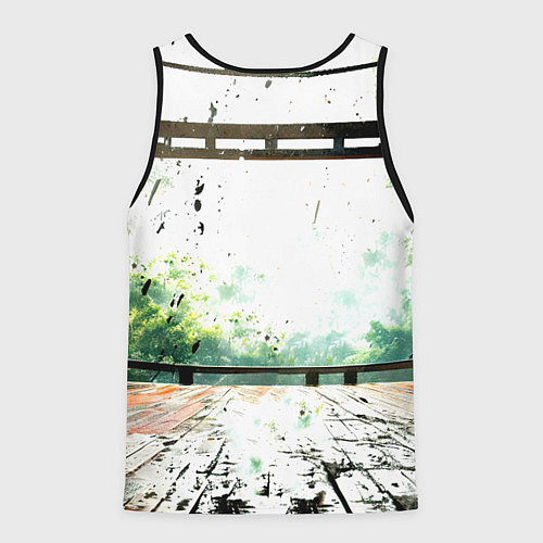 Мужская майка без рукавов Боец айкидо в Японии / 3D-Черный – фото 2