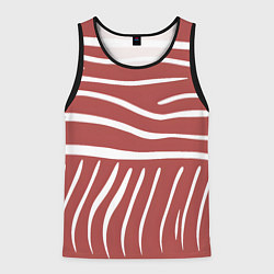 Майка-безрукавка мужская Полоски красной зебры, цвет: 3D-черный