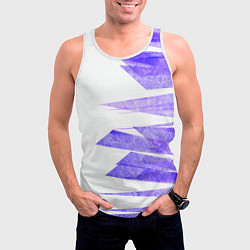 Майка-безрукавка мужская Color white purple, цвет: 3D-белый — фото 2