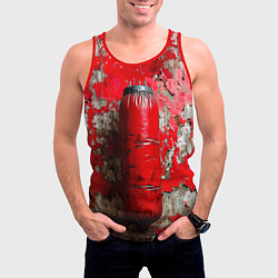Майка-безрукавка мужская Красная боксерская груша, цвет: 3D-красный — фото 2