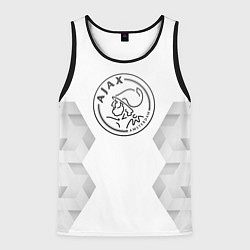 Майка-безрукавка мужская Ajax white poly, цвет: 3D-черный