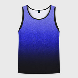 Майка-безрукавка мужская Градиент индиго из синего в чёрный, цвет: 3D-черный