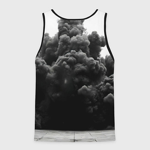 Мужская майка без рукавов Мухаммед Али в черном дыму / 3D-Черный – фото 2