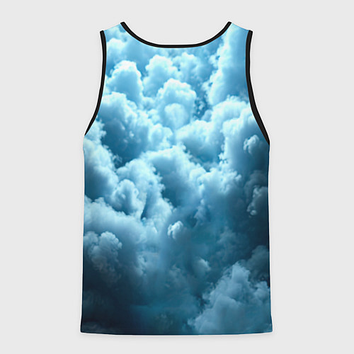 Мужская майка без рукавов Мухаммед Али в синем дыму / 3D-Черный – фото 2
