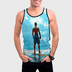 Майка-безрукавка мужская Кикбоксер в синем, цвет: 3D-черный — фото 2