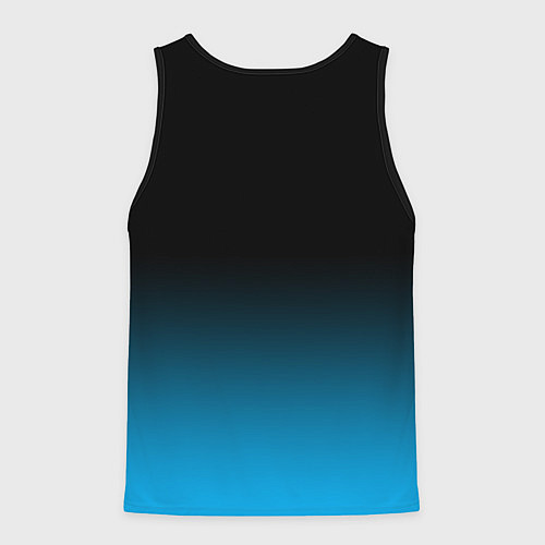 Мужская майка без рукавов Милый белый котёнок космонавт / 3D-Черный – фото 2