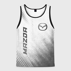 Майка-безрукавка мужская Mazda - white gradient вертикально, цвет: 3D-черный
