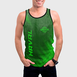 Майка-безрукавка мужская Haval - green gradient вертикально, цвет: 3D-черный — фото 2