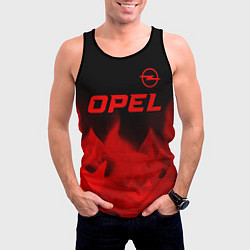 Майка-безрукавка мужская Opel - red gradient посередине, цвет: 3D-черный — фото 2