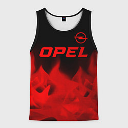 Мужская майка без рукавов Opel - red gradient посередине