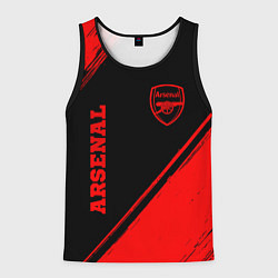 Майка-безрукавка мужская Arsenal - red gradient вертикально, цвет: 3D-черный
