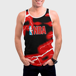 Майка-безрукавка мужская NBA шторм, цвет: 3D-белый — фото 2