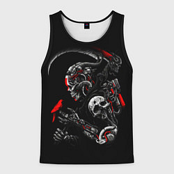 Майка-безрукавка мужская Ронин самурай киборг, цвет: 3D-черный