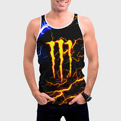 Майка-безрукавка мужская Monster energy шторм, цвет: 3D-белый — фото 2