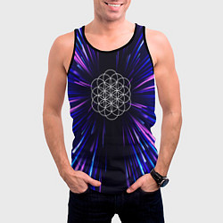 Майка-безрукавка мужская Coldplay neon energy, цвет: 3D-черный — фото 2