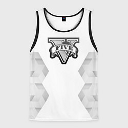 Майка-безрукавка мужская GTA white poly, цвет: 3D-черный