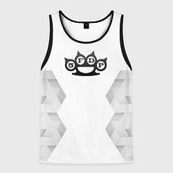 Майка-безрукавка мужская Five Finger Death Punch white poly, цвет: 3D-черный