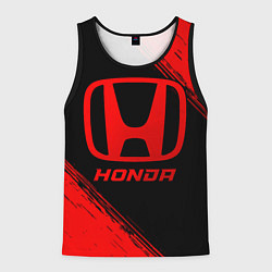 Майка-безрукавка мужская Honda - red gradient, цвет: 3D-черный