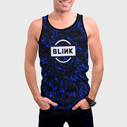Майка-безрукавка мужская Blackpink blue energy, цвет: 3D-черный — фото 2