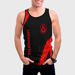 Майка-безрукавка мужская Galatasaray - red gradient вертикально, цвет: 3D-черный — фото 2