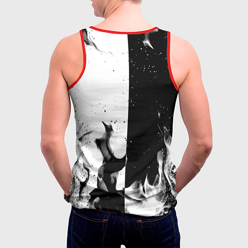 Мужская майка без рукавов BMW black fire / 3D-Красный – фото 4