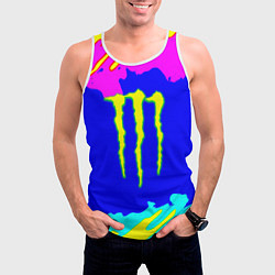 Майка-безрукавка мужская Monster energy краски цветные, цвет: 3D-белый — фото 2
