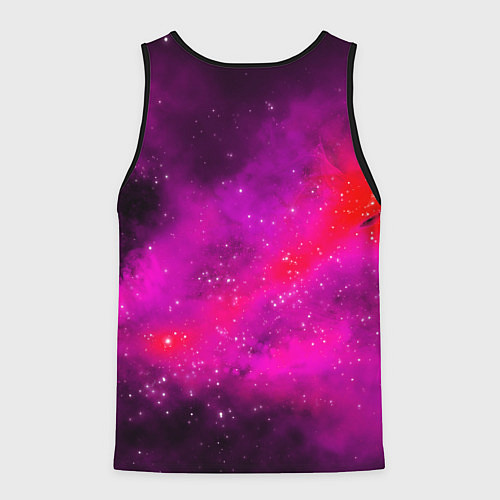 Мужская майка без рукавов Космонавт в космическом море / 3D-Черный – фото 2