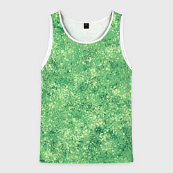 Майка-безрукавка мужская Фисташковый текстура напыление, цвет: 3D-белый