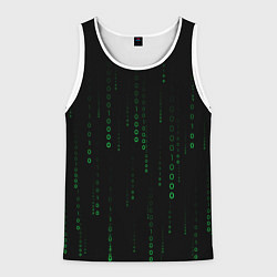 Майка-безрукавка мужская Color black green, цвет: 3D-белый