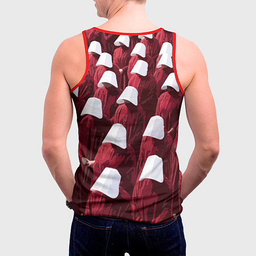 Мужская майка без рукавов Рассказ служанки паттерн / 3D-Красный – фото 4