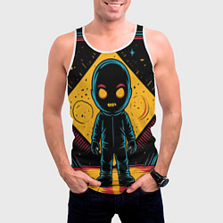 Майка-безрукавка мужская Недовольный инопланетянин, цвет: 3D-белый — фото 2