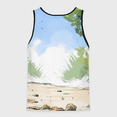 Мужская майка без рукавов Злой медведь со звездой СССР / 3D-Черный – фото 2