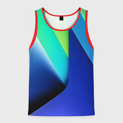 Майка-безрукавка мужская Color blue green, цвет: 3D-красный