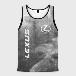 Майка-безрукавка мужская Lexus - grey gradient вертикально, цвет: 3D-черный