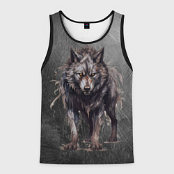 Мужская майка без рукавов The fierce wolf