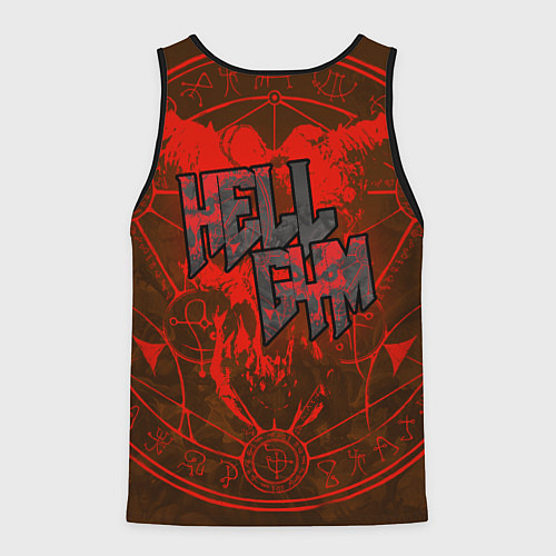 Мужская майка без рукавов Doom dark ages gym / 3D-Черный – фото 2