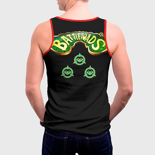 Мужская майка без рукавов Battletoads trio / 3D-Красный – фото 4