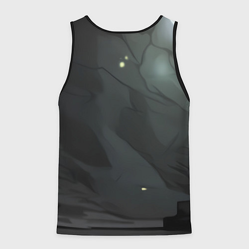Мужская майка без рукавов Йода свет в глазах / 3D-Черный – фото 2