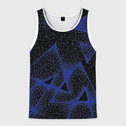 Майка-безрукавка мужская Triangles with dots, цвет: 3D-белый