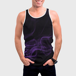 Майка-безрукавка мужская Color smoke purple, цвет: 3D-белый — фото 2